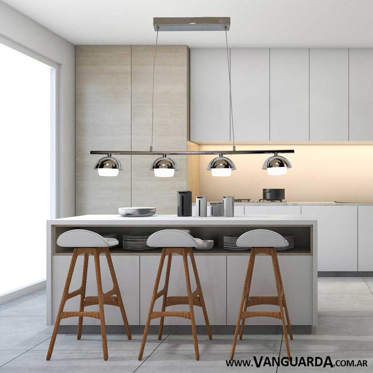 Lampara Suspendida Stintino de 4 Luces Ambientada