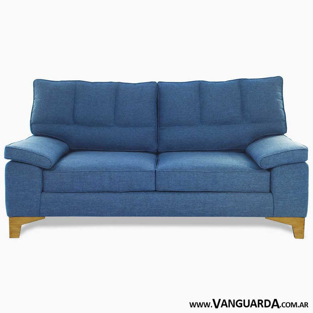 sofá cómodo azul