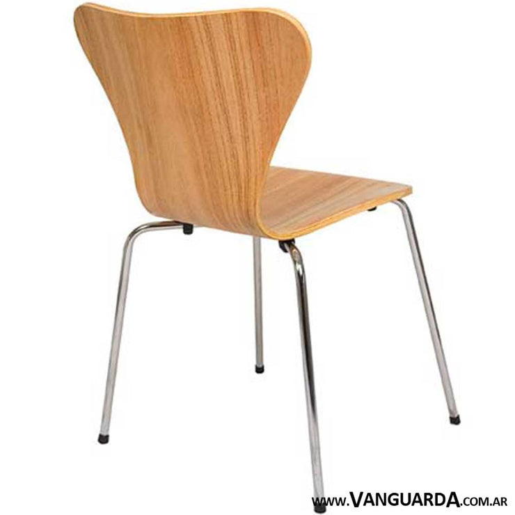 silla curva de madera