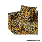 sillón tapizado animal print