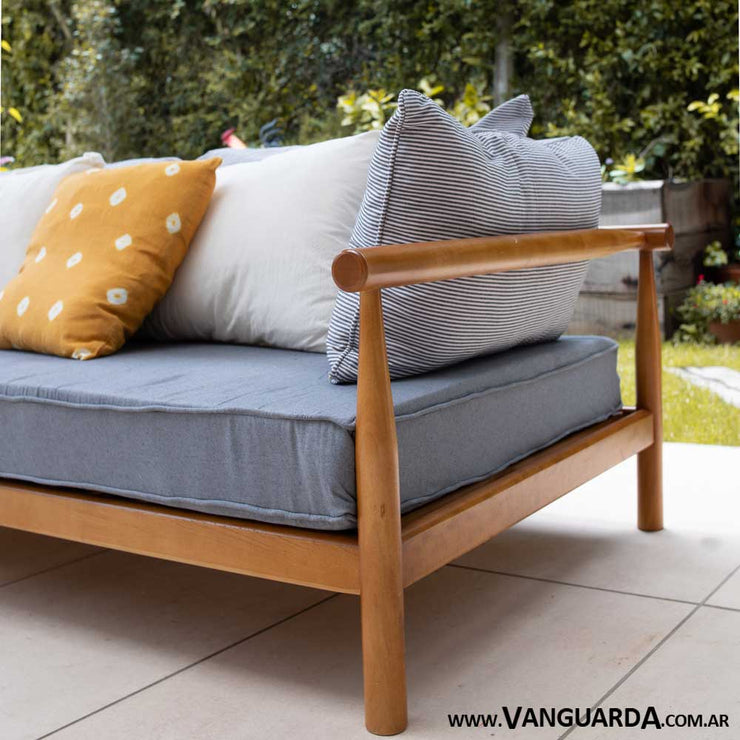 sofa de madera jardin